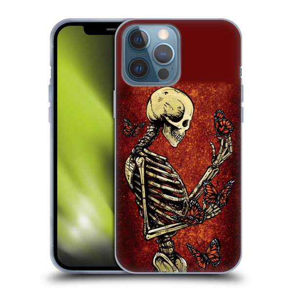 David Lozeau Skeleton Grunge Butterflies Soft Gel Case for Apple iPhone 13 Pro Max