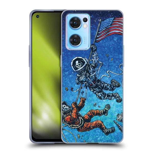 David Lozeau Skeleton Grunge Astronaut Battle Soft Gel Case for OPPO Reno7 5G / Find X5 Lite