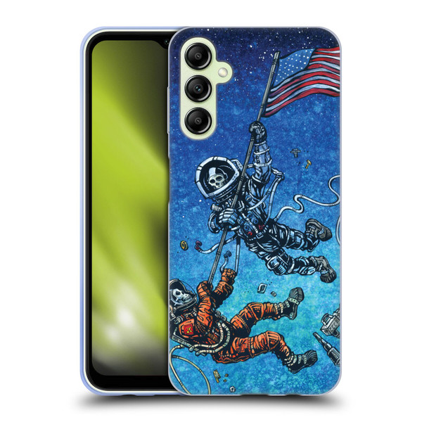 David Lozeau Skeleton Grunge Astronaut Battle Soft Gel Case for Samsung Galaxy A14 5G