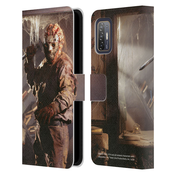 Friday the 13th: Jason Goes To Hell Graphics Jason Voorhees 2 Leather Book Wallet Case Cover For HTC Desire 21 Pro 5G