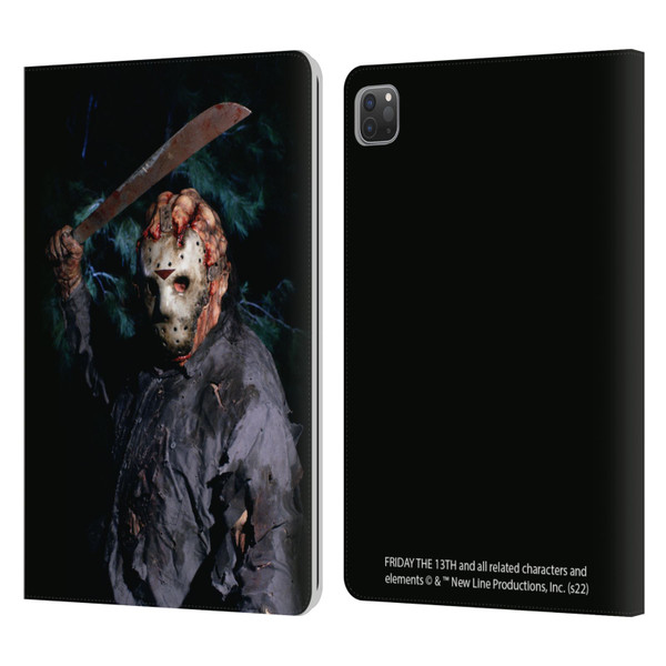 Friday the 13th: Jason Goes To Hell Graphics Jason Voorhees Leather Book Wallet Case Cover For Apple iPad Pro 11 2020 / 2021 / 2022
