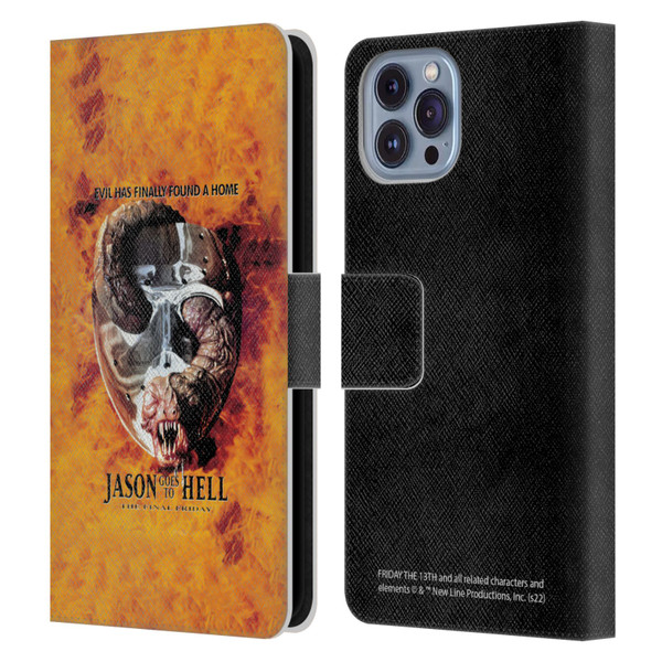 Friday the 13th: Jason Goes To Hell Graphics Key Art Leather Book Wallet Case Cover For Apple iPhone 14