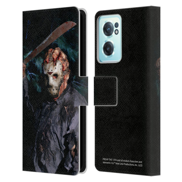 Friday the 13th: Jason Goes To Hell Graphics Jason Voorhees Leather Book Wallet Case Cover For OnePlus Nord CE 2 5G
