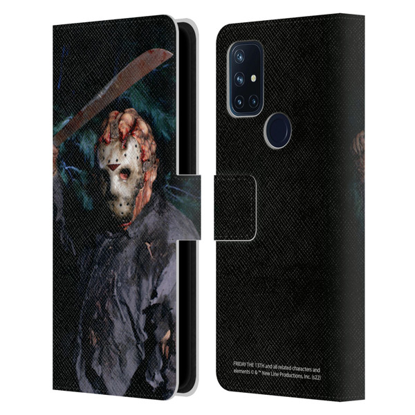 Friday the 13th: Jason Goes To Hell Graphics Jason Voorhees Leather Book Wallet Case Cover For OnePlus Nord N10 5G