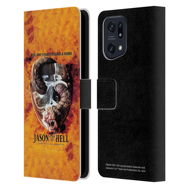 Friday the 13th: Jason Goes To Hell Graphics Key Art Leather Book Wallet Case Cover For OPPO Find X5