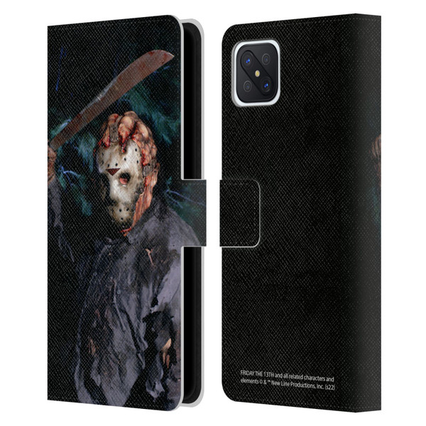 Friday the 13th: Jason Goes To Hell Graphics Jason Voorhees Leather Book Wallet Case Cover For OPPO Reno4 Z 5G