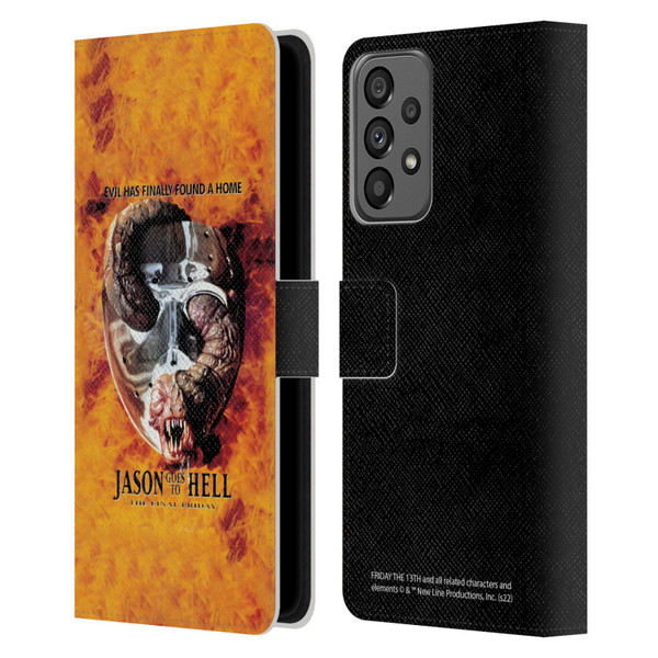 Friday the 13th: Jason Goes To Hell Graphics Key Art Leather Book Wallet Case Cover For Samsung Galaxy A73 5G (2022)