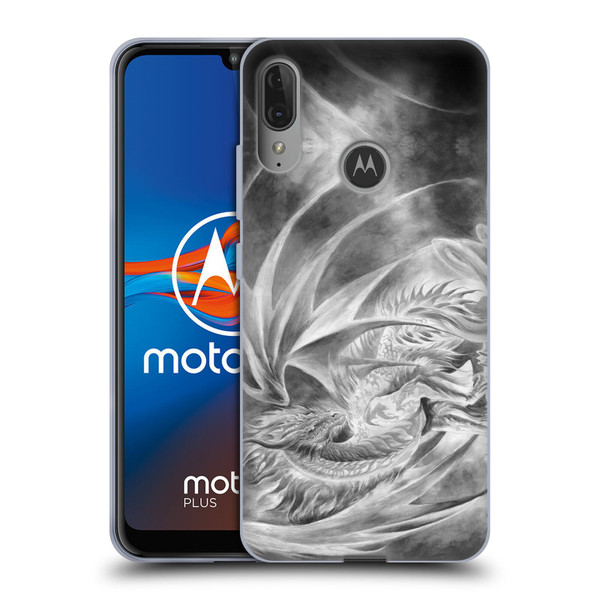 Ruth Thompson Dragons Silver Ice Soft Gel Case for Motorola Moto E6 Plus