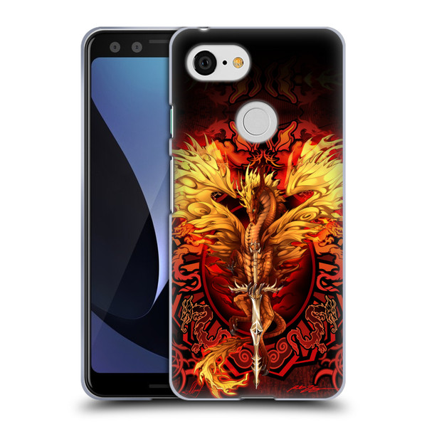 Ruth Thompson Dragons Flameblade Soft Gel Case for Google Pixel 3