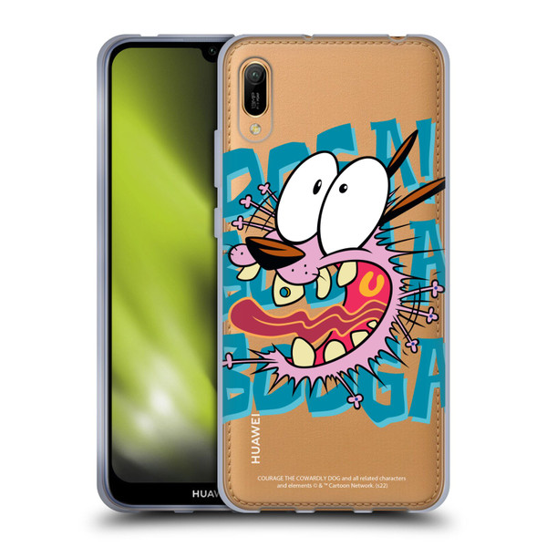 Courage The Cowardly Dog Graphics Spooked Soft Gel Case for Huawei Y6 Pro (2019)