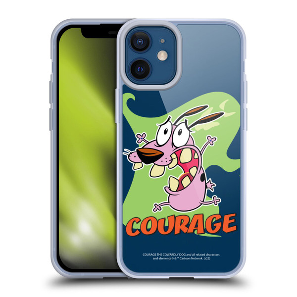 Courage The Cowardly Dog Graphics Character Art Soft Gel Case for Apple iPhone 12 Mini