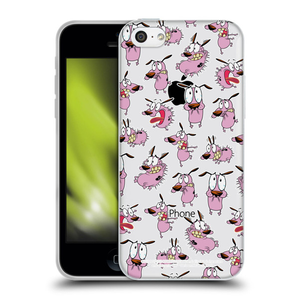 Courage The Cowardly Dog Graphics Pattern Soft Gel Case for Apple iPhone 5c