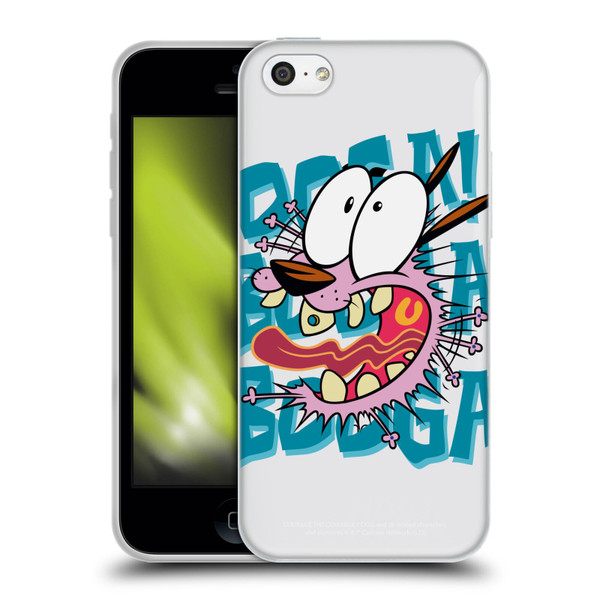 Courage The Cowardly Dog Graphics Spooked Soft Gel Case for Apple iPhone 5c