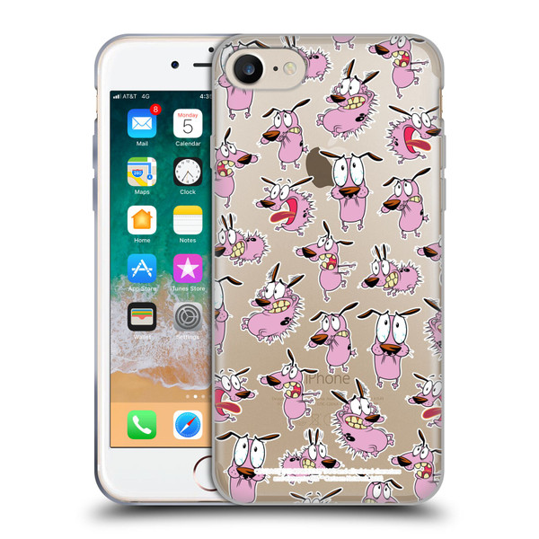 Courage The Cowardly Dog Graphics Pattern Soft Gel Case for Apple iPhone 7 / 8 / SE 2020 & 2022
