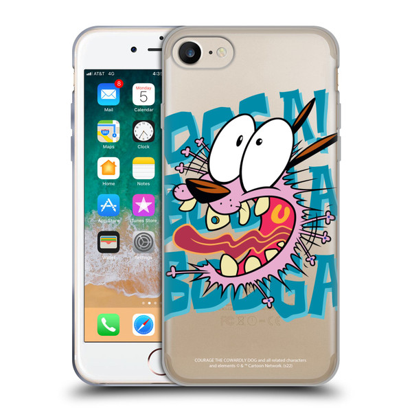Courage The Cowardly Dog Graphics Spooked Soft Gel Case for Apple iPhone 7 / 8 / SE 2020 & 2022