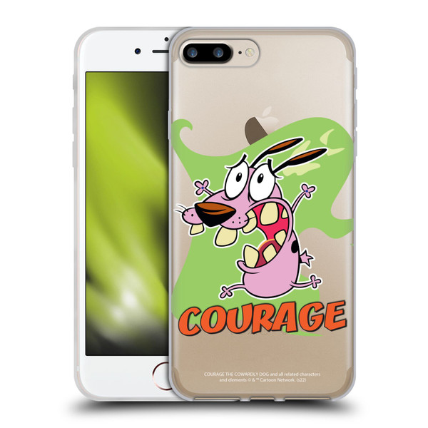 Courage The Cowardly Dog Graphics Character Art Soft Gel Case for Apple iPhone 7 Plus / iPhone 8 Plus