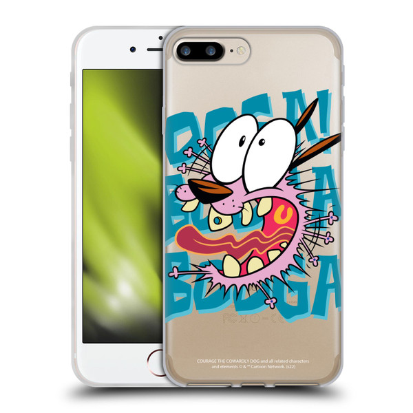 Courage The Cowardly Dog Graphics Spooked Soft Gel Case for Apple iPhone 7 Plus / iPhone 8 Plus