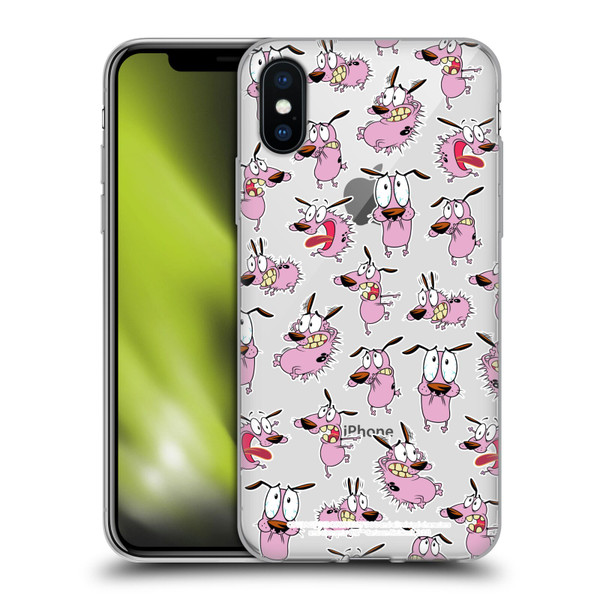 Courage The Cowardly Dog Graphics Pattern Soft Gel Case for Apple iPhone X / iPhone XS