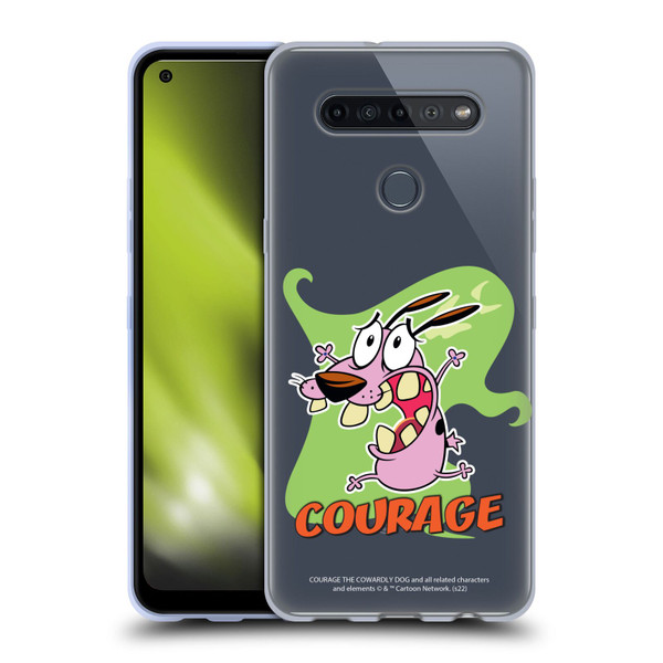 Courage The Cowardly Dog Graphics Character Art Soft Gel Case for LG K51S