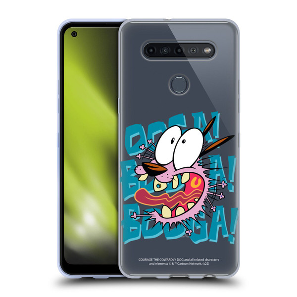 Courage The Cowardly Dog Graphics Spooked Soft Gel Case for LG K51S