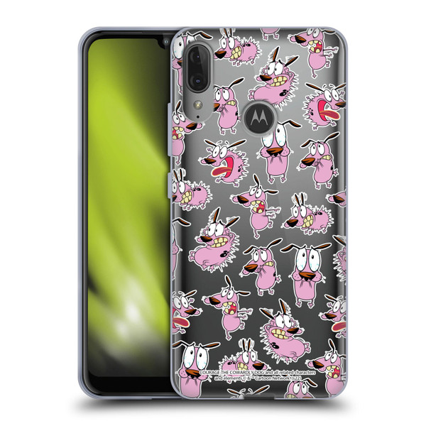Courage The Cowardly Dog Graphics Pattern Soft Gel Case for Motorola Moto E6 Plus