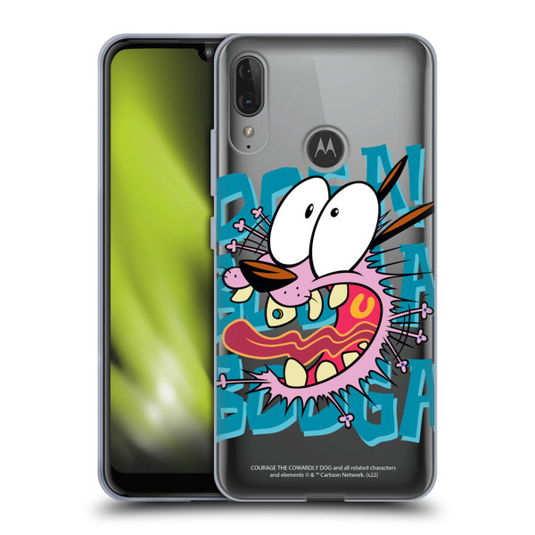 Courage The Cowardly Dog Graphics Spooked Soft Gel Case for Motorola Moto E6 Plus