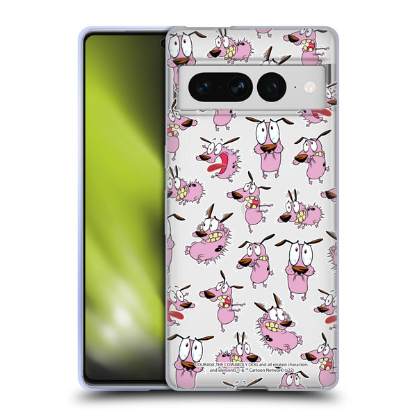 Courage The Cowardly Dog Graphics Pattern Soft Gel Case for Google Pixel 7 Pro