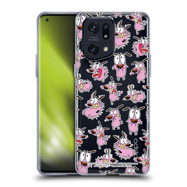 Courage The Cowardly Dog Graphics Pattern Soft Gel Case for OPPO Find X5 Pro