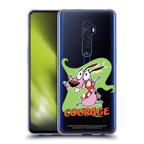 Courage The Cowardly Dog Graphics Character Art Soft Gel Case for OPPO Reno 2