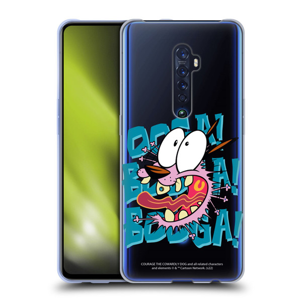 Courage The Cowardly Dog Graphics Spooked Soft Gel Case for OPPO Reno 2