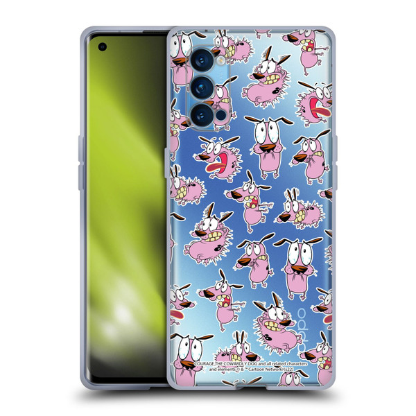 Courage The Cowardly Dog Graphics Pattern Soft Gel Case for OPPO Reno 4 Pro 5G
