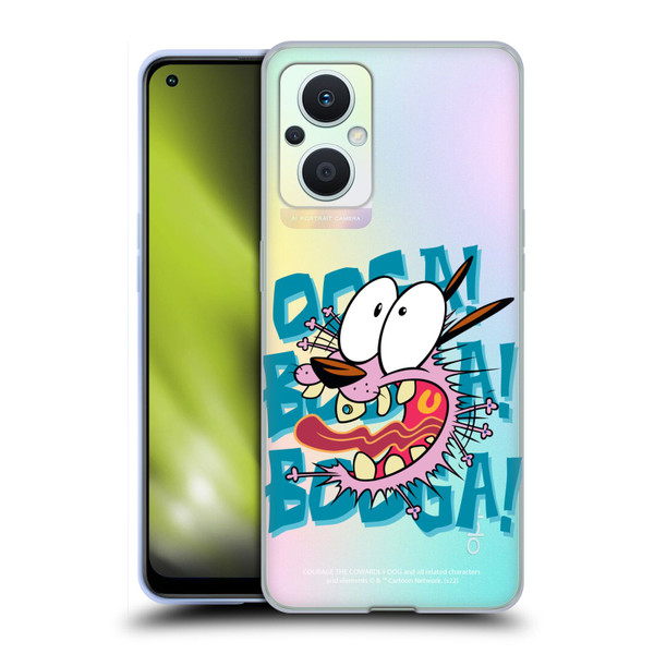 Courage The Cowardly Dog Graphics Spooked Soft Gel Case for OPPO Reno8 Lite