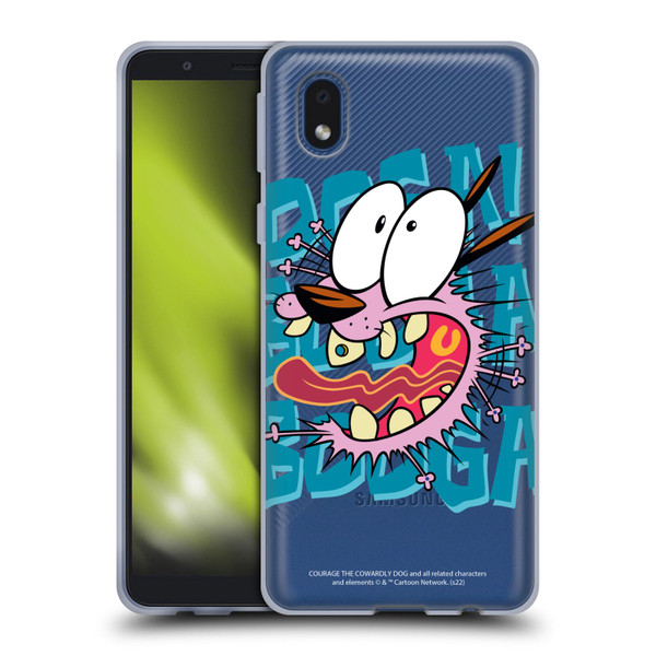 Courage The Cowardly Dog Graphics Spooked Soft Gel Case for Samsung Galaxy A01 Core (2020)