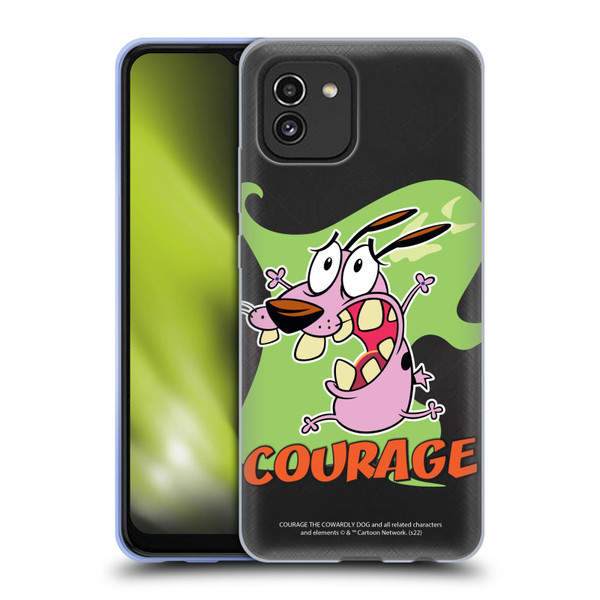 Courage The Cowardly Dog Graphics Character Art Soft Gel Case for Samsung Galaxy A03 (2021)