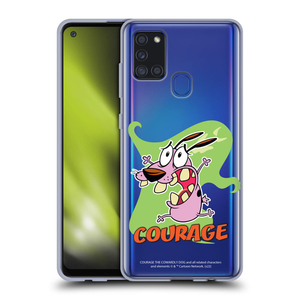 Courage The Cowardly Dog Graphics Character Art Soft Gel Case for Samsung Galaxy A21s (2020)