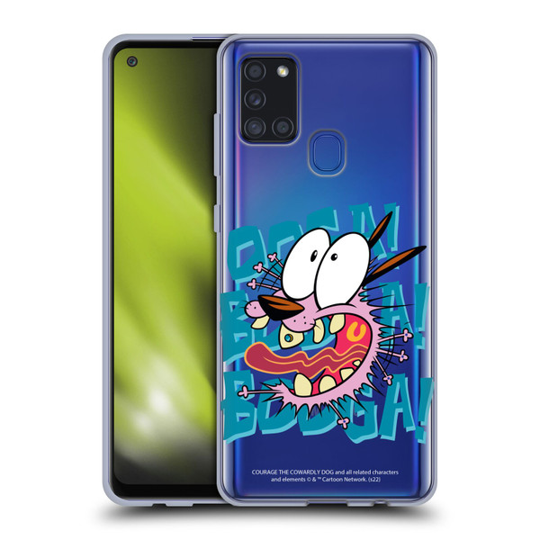 Courage The Cowardly Dog Graphics Spooked Soft Gel Case for Samsung Galaxy A21s (2020)