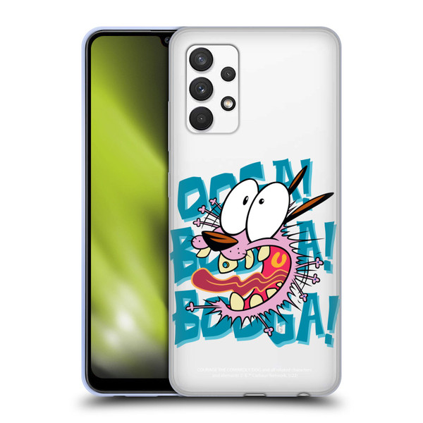 Courage The Cowardly Dog Graphics Spooked Soft Gel Case for Samsung Galaxy A32 (2021)