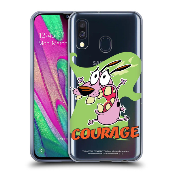 Courage The Cowardly Dog Graphics Character Art Soft Gel Case for Samsung Galaxy A40 (2019)