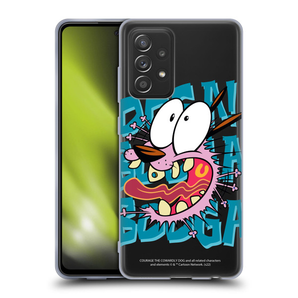 Courage The Cowardly Dog Graphics Spooked Soft Gel Case for Samsung Galaxy A52 / A52s / 5G (2021)