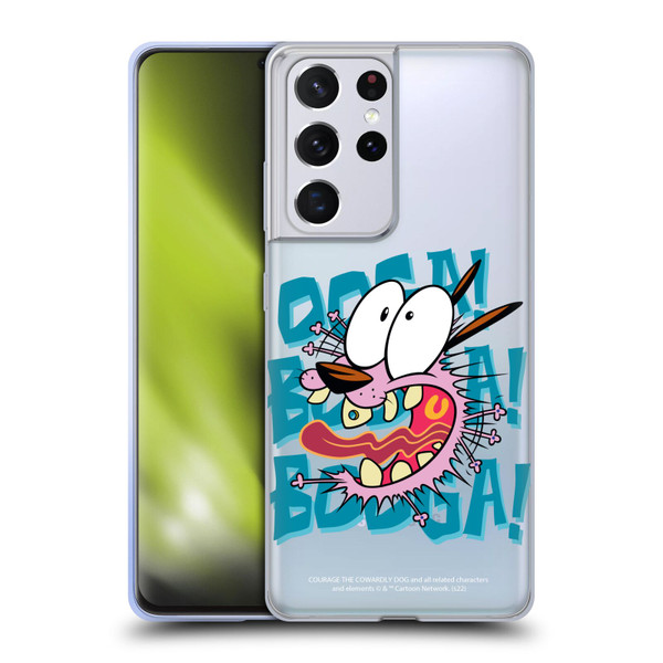 Courage The Cowardly Dog Graphics Spooked Soft Gel Case for Samsung Galaxy S21 Ultra 5G