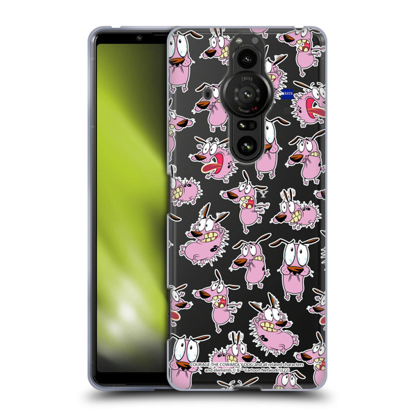 Courage The Cowardly Dog Graphics Pattern Soft Gel Case for Sony Xperia Pro-I