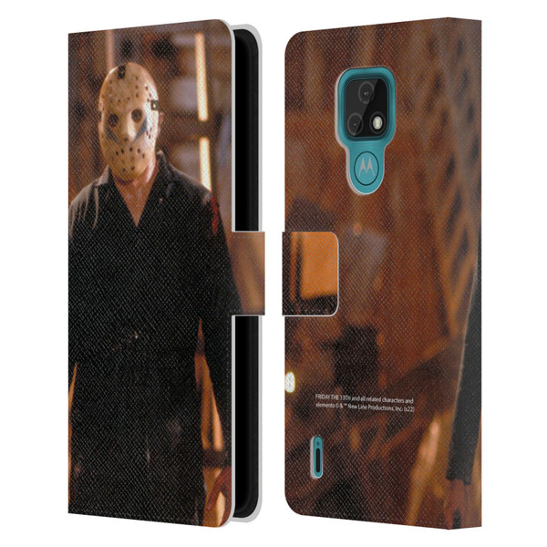 Friday the 13th: A New Beginning Graphics Jason Voorhees Leather Book Wallet Case Cover For Motorola Moto E7