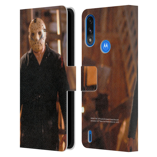 Friday the 13th: A New Beginning Graphics Jason Voorhees Leather Book Wallet Case Cover For Motorola Moto E7 Power / Moto E7i Power