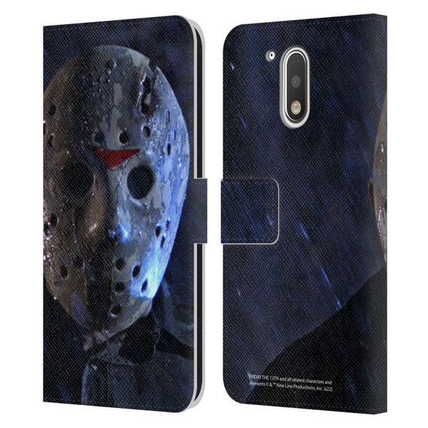 Friday the 13th: A New Beginning Graphics Jason Leather Book Wallet Case Cover For Motorola Moto G41