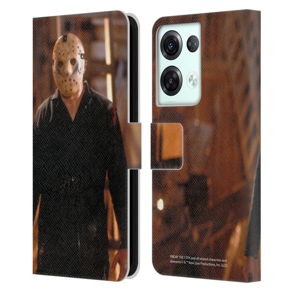 Friday the 13th: A New Beginning Graphics Jason Voorhees Leather Book Wallet Case Cover For OPPO Reno8 Pro