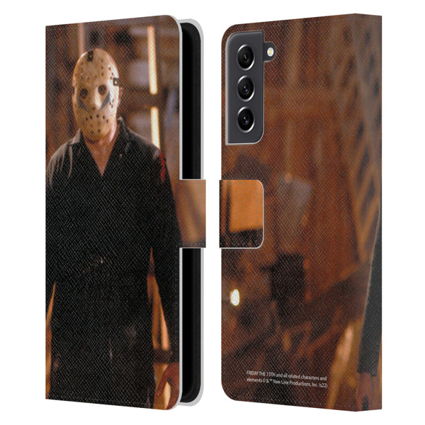 Friday the 13th: A New Beginning Graphics Jason Voorhees Leather Book Wallet Case Cover For Samsung Galaxy S21 FE 5G