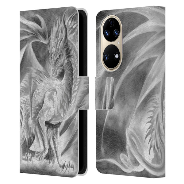 Ruth Thompson Dragons Silver Ice Leather Book Wallet Case Cover For Huawei P50