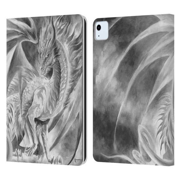 Ruth Thompson Dragons Silver Ice Leather Book Wallet Case Cover For Apple iPad Air 11 2020/2022/2024