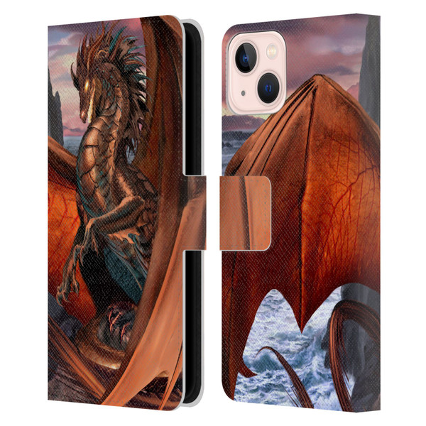 Ruth Thompson Dragons Coppervein Leather Book Wallet Case Cover For Apple iPhone 13