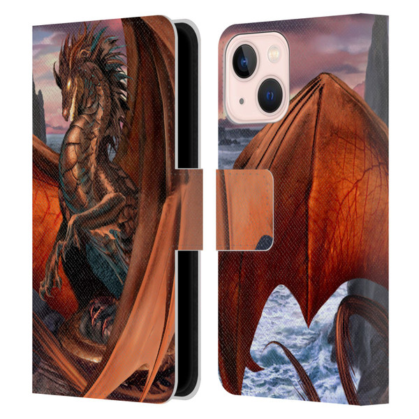 Ruth Thompson Dragons Coppervein Leather Book Wallet Case Cover For Apple iPhone 13 Mini